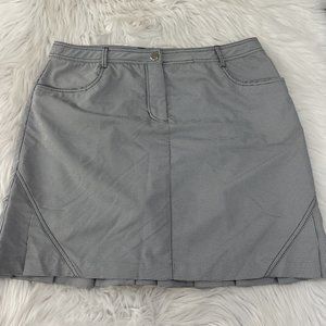 n'vo golf women black check athletic golf skort size 12 pleated rear